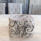 Handcarved Wooden Candle Holder