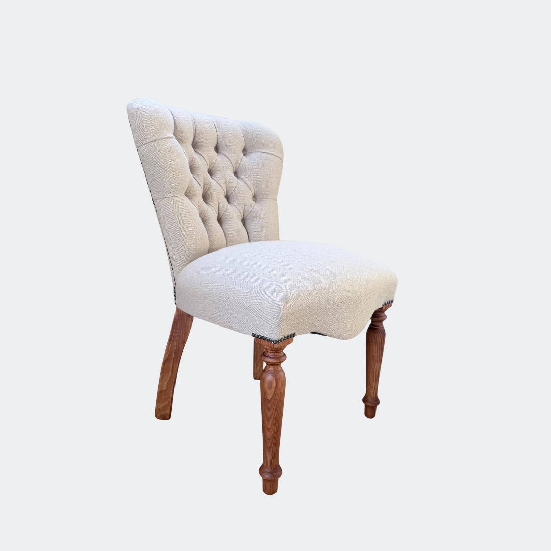Herringbone Upholstered Dining Chair – UK Handmade