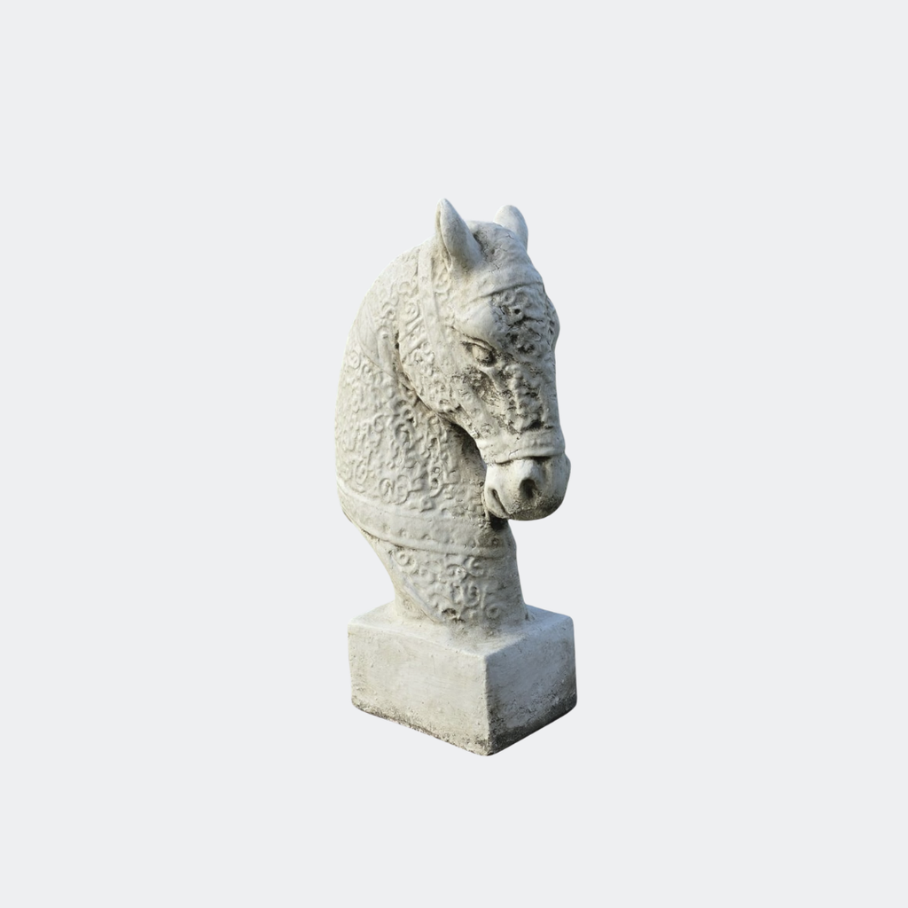 White Horse Bust Statue