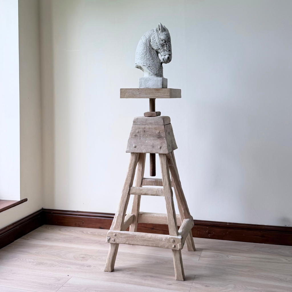 Handmade English Oak Sculpture Pedestal