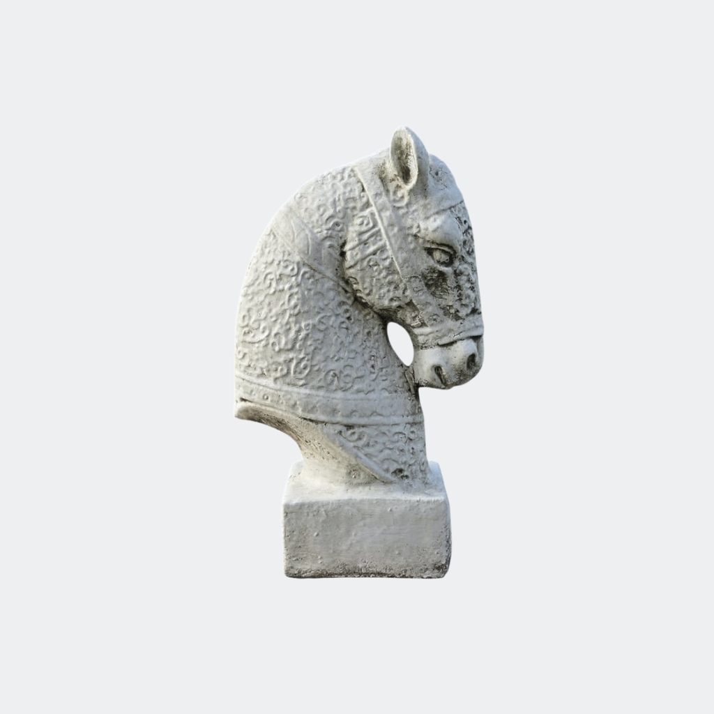 White Horse Bust Statue