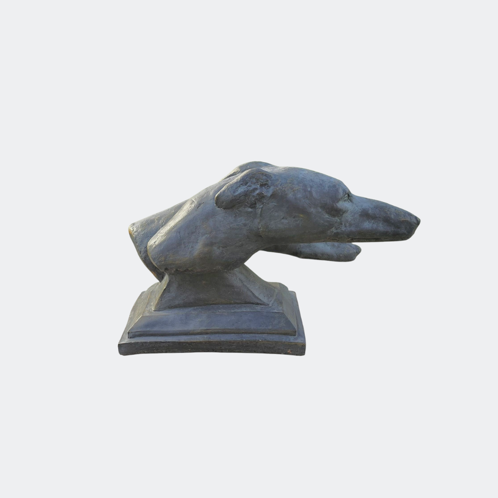 Greyhound Head Bust Statue