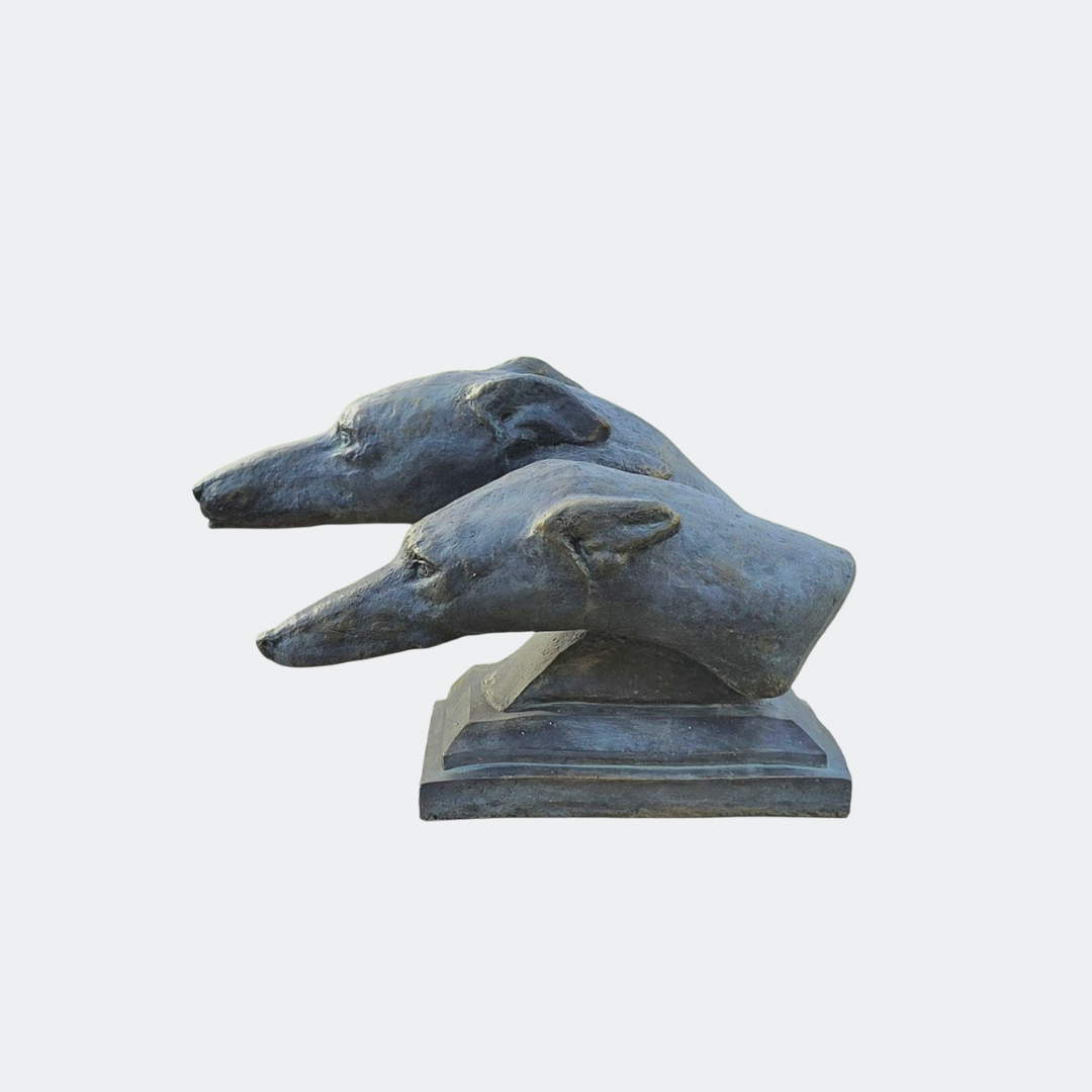 Greyhound Head Bust Statue