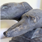 Greyhound Head Bust Statue