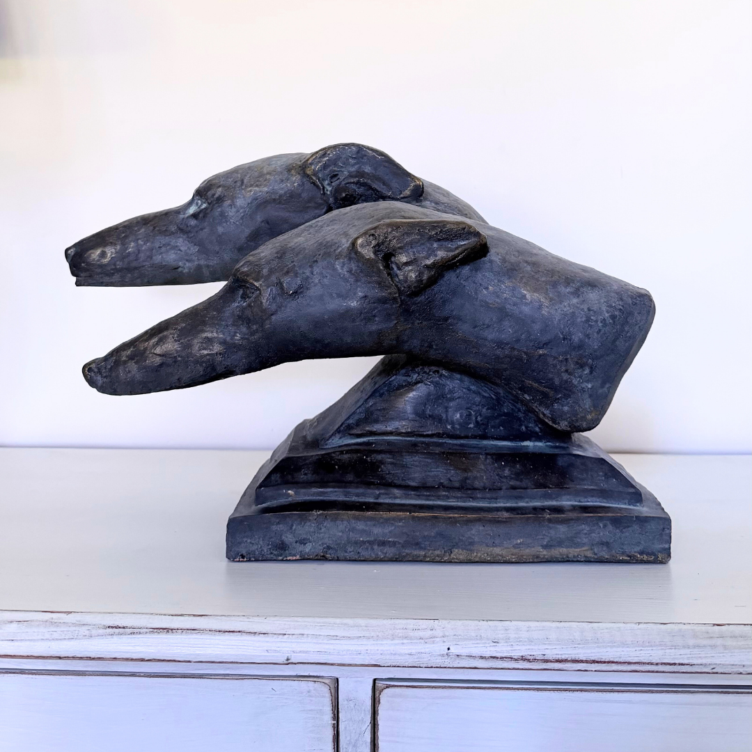 Greyhound Head Bust Statue