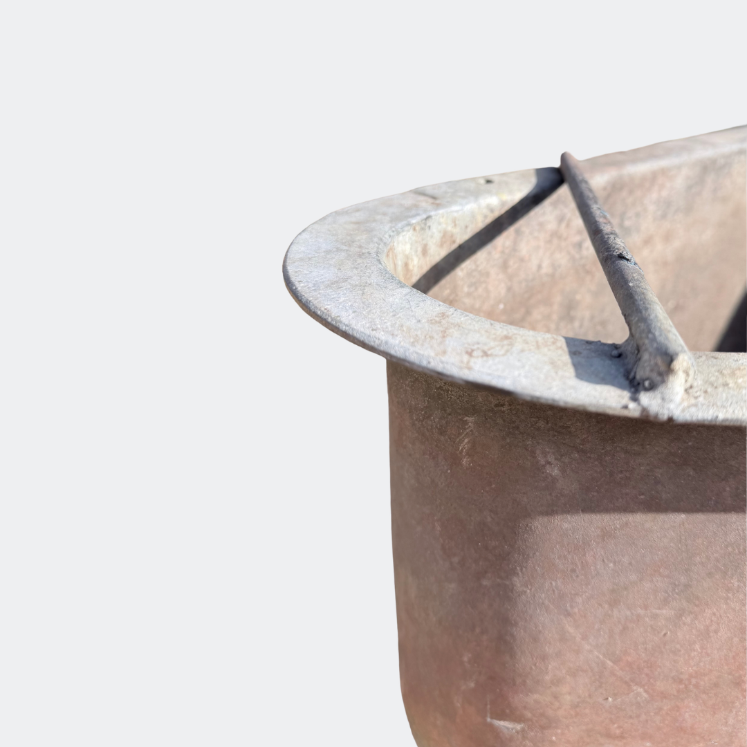 Antique Metal Garden Basin Planter