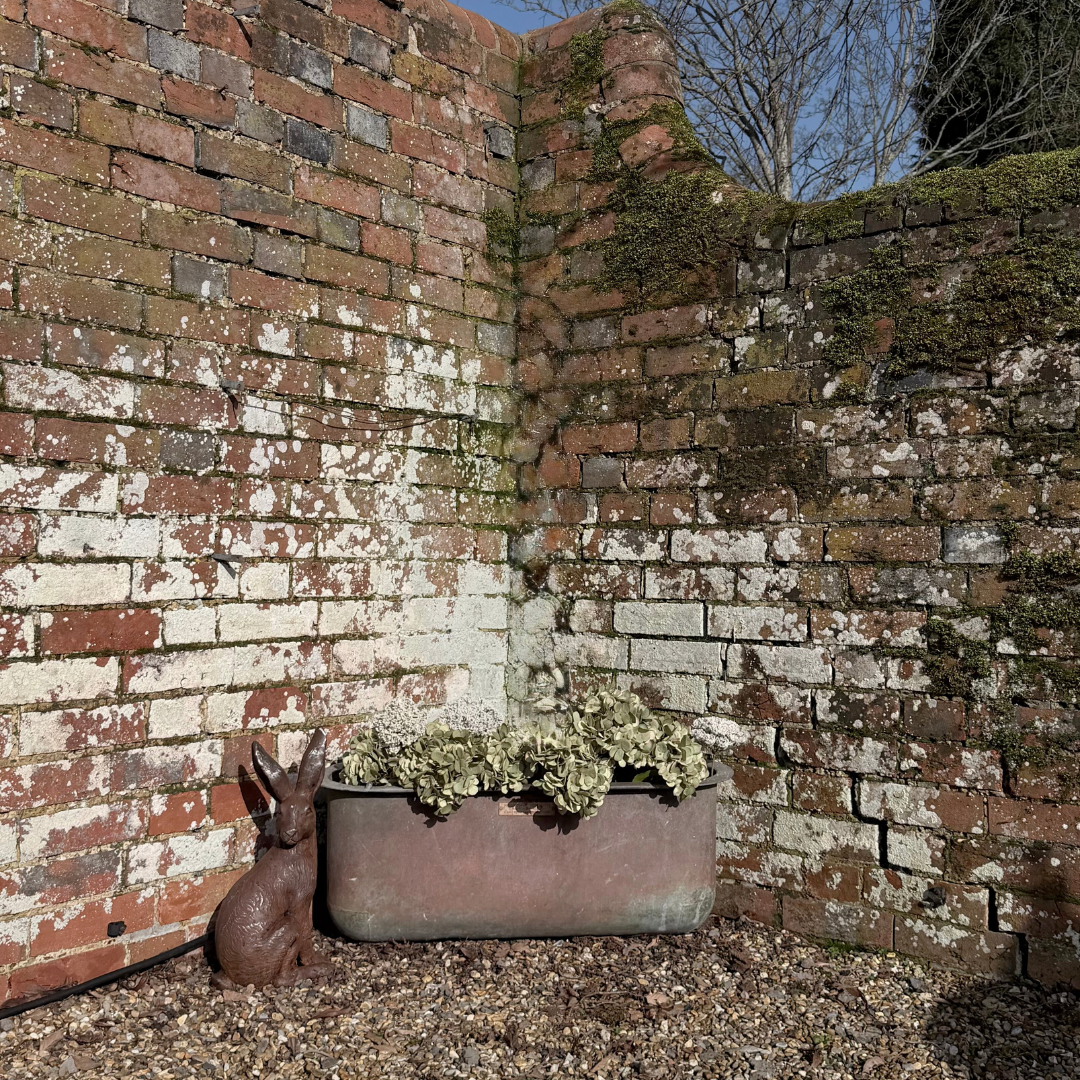 Antique Metal Garden Basin Planter