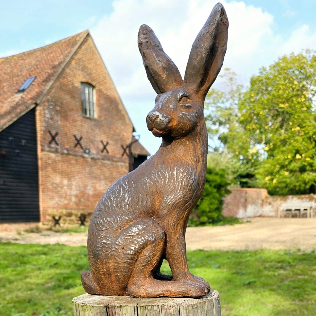 Cast Iron Hare Statue