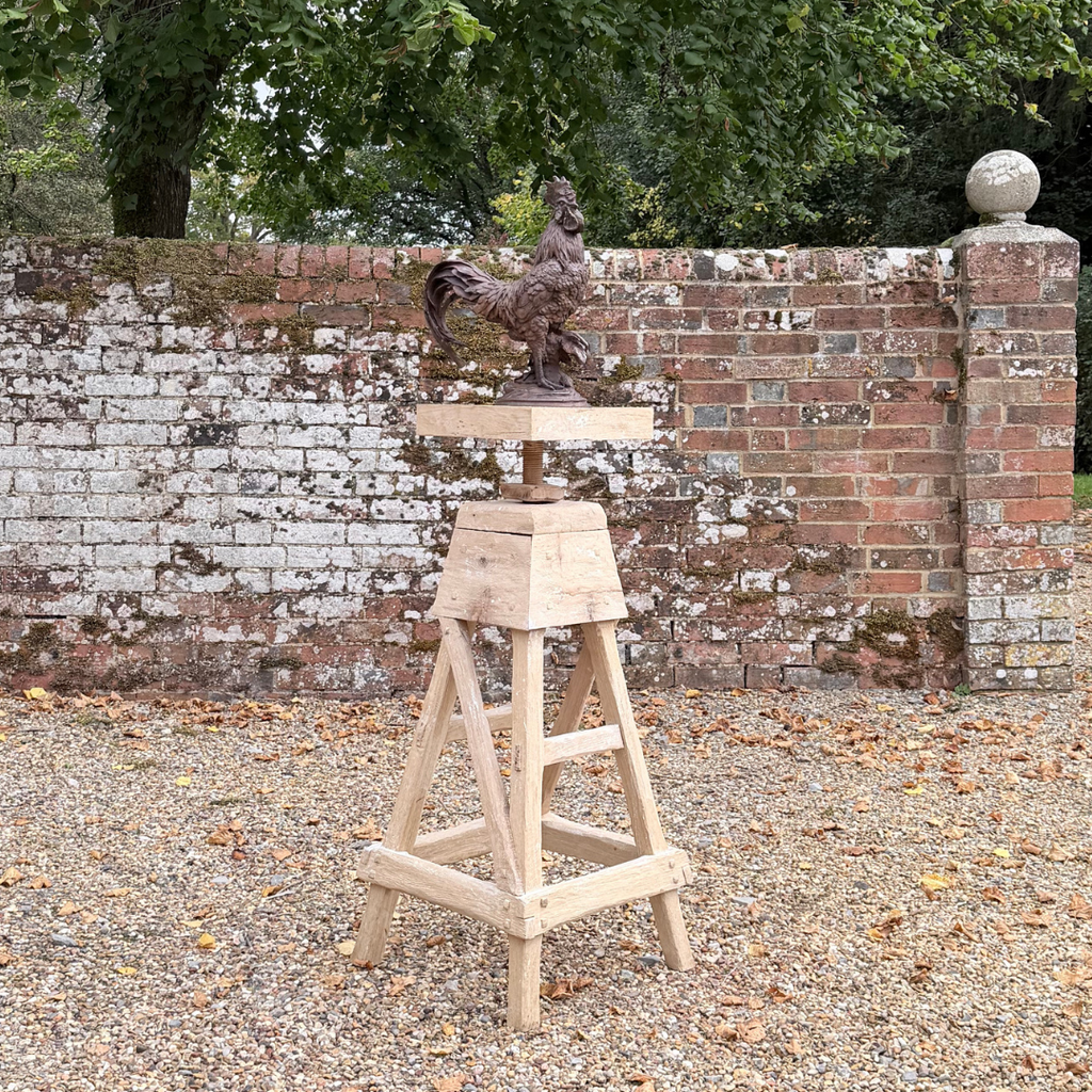 Cast Iron Rooster Sculpture