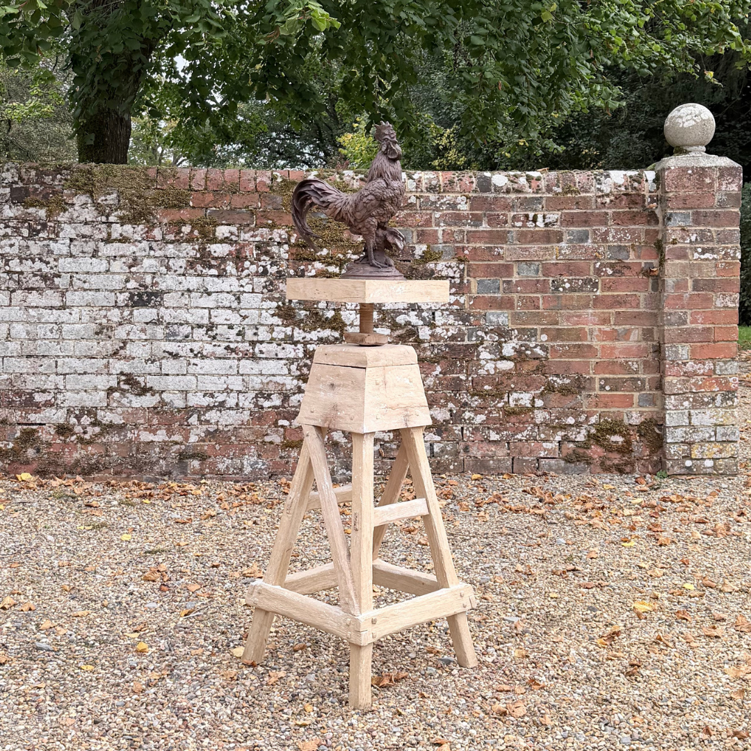 Cast Iron Rooster Sculpture