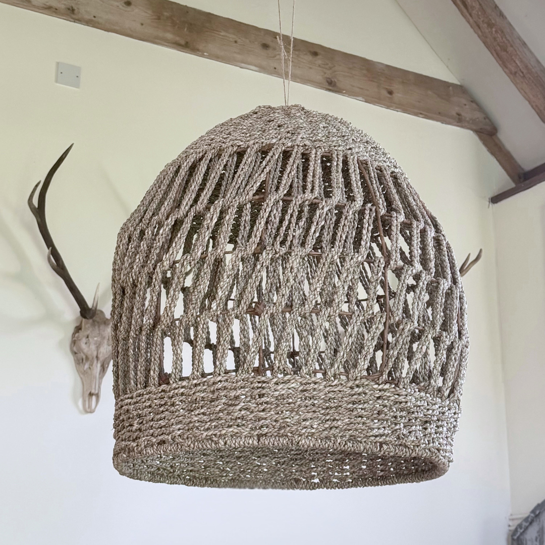 Handwoven Natural Seagrass Lampshade