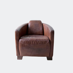 Vintage Style Leather Rocket Chair