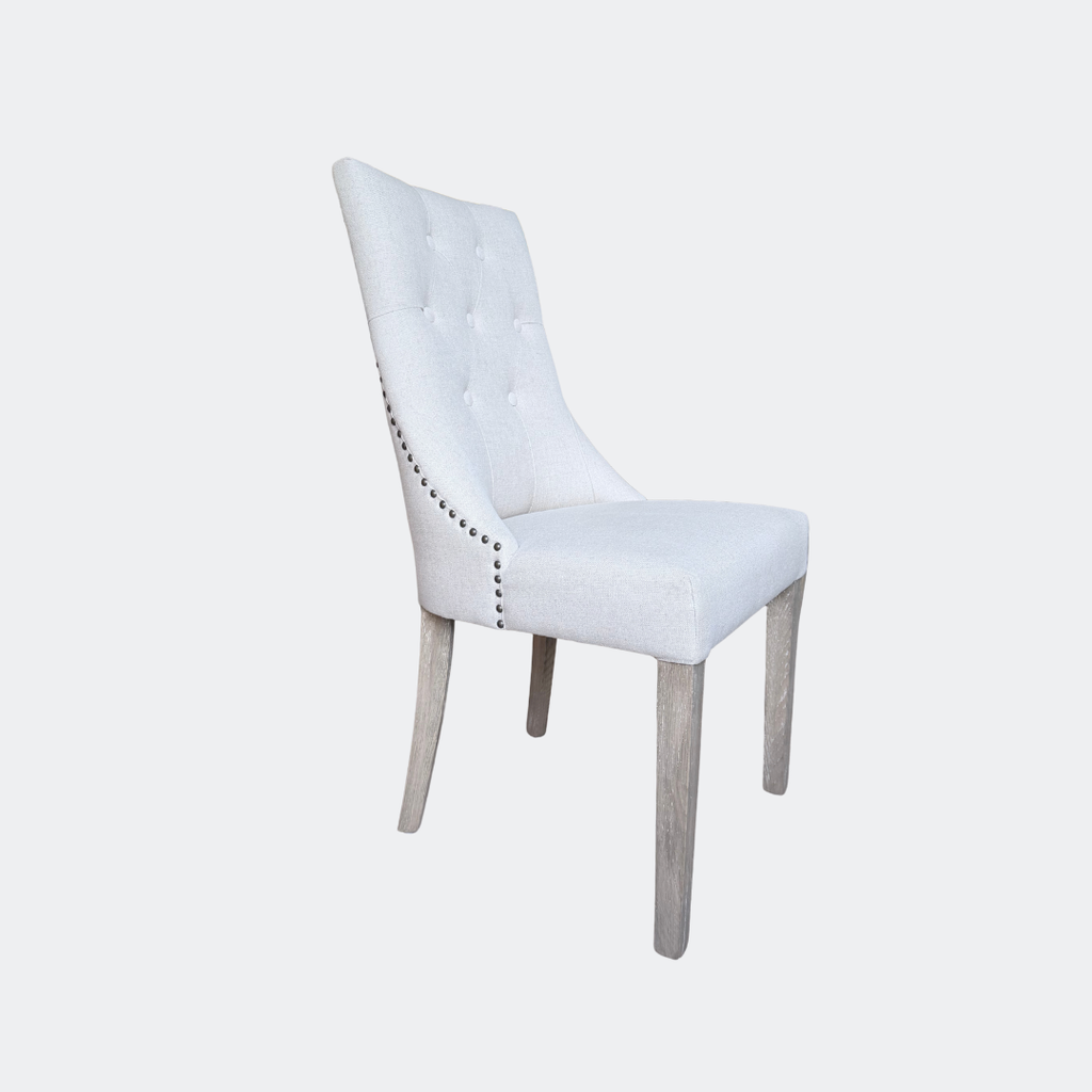 Petworth Oak Dining Chair in Natural Linen