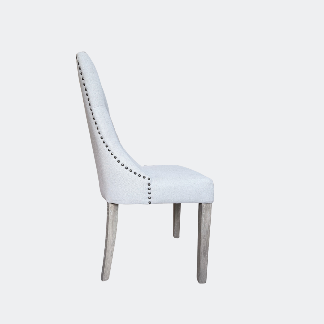 Petworth Oak Dining Chair in Natural Linen