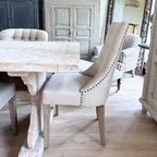 Petworth Oak Dining Chair in Natural Linen