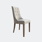 Petworth Grey Dining Chair in Linen and Oak