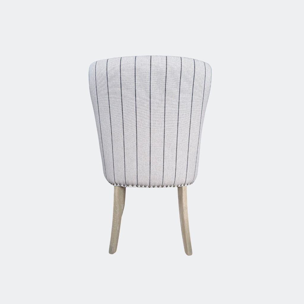 Wingback Dining Chair - Striped Linen