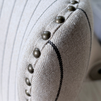 Wingback Dining Chair - Striped Linen