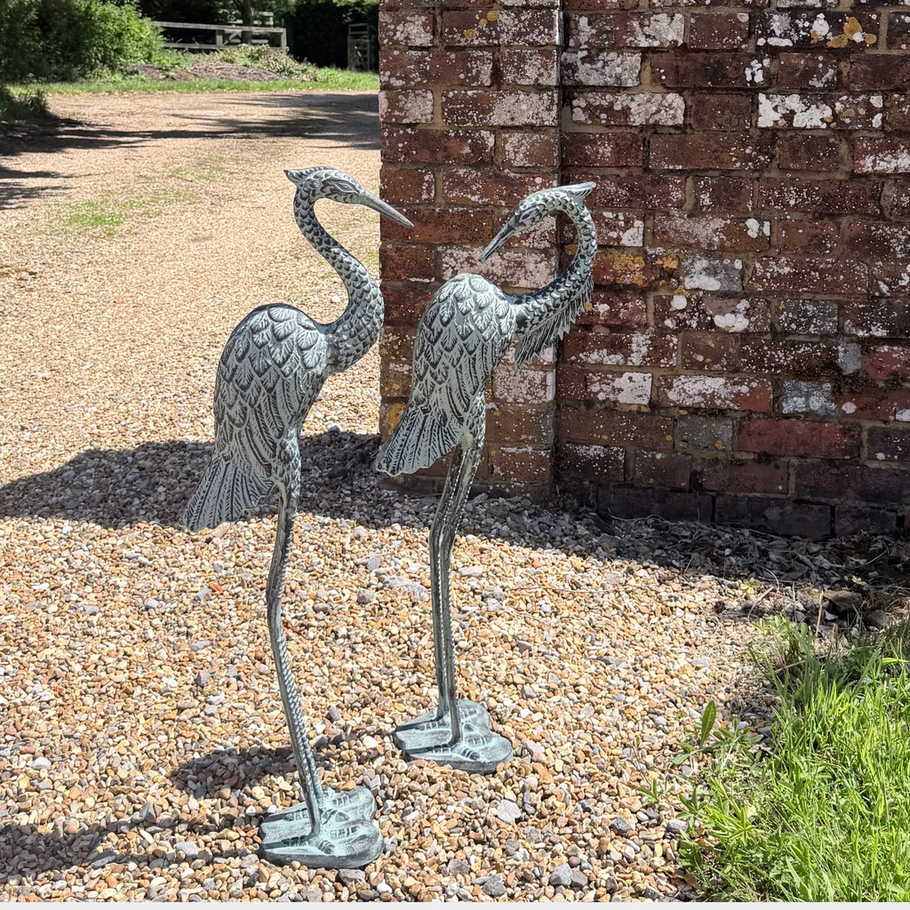 Pair of Large Metal Garden Cranes
