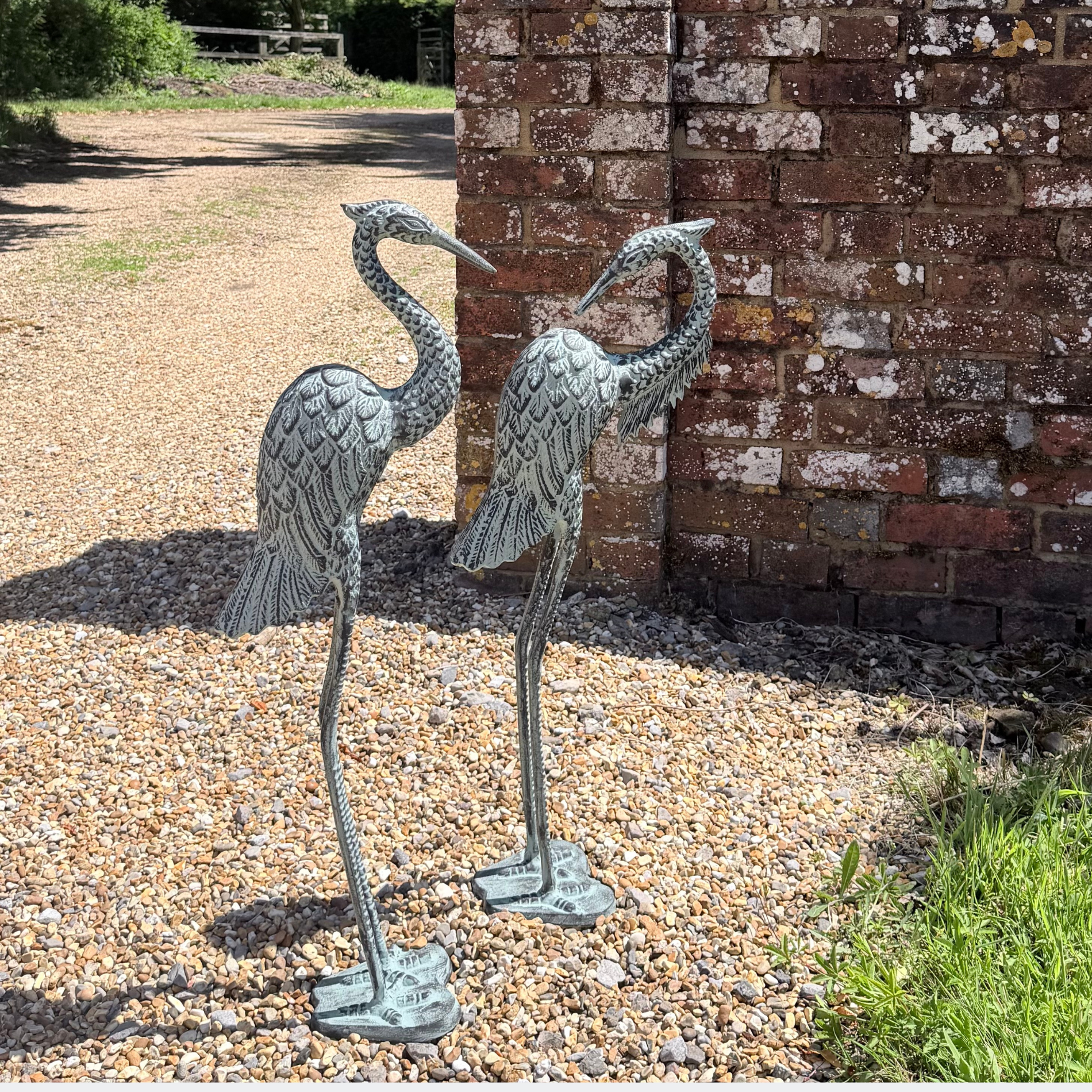 Pair of Large Metal Garden Cranes