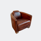 Vintage Style Leather Rocket Chair
