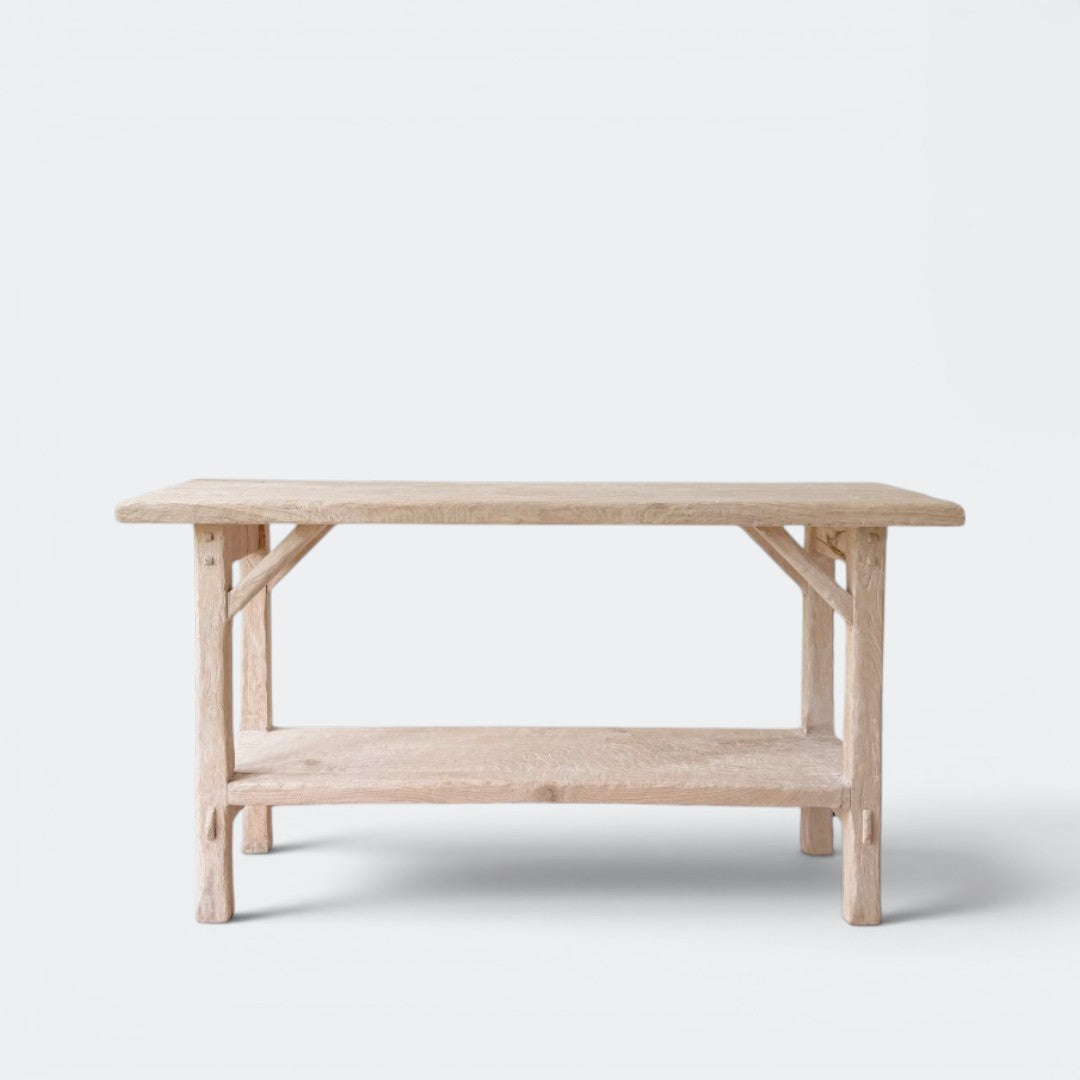 Handmade Rustic Oak Console Table