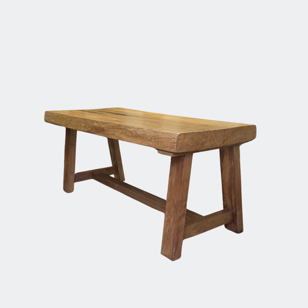 Reclaimed Oak Butcher Table | 11cm Thick Live Edge