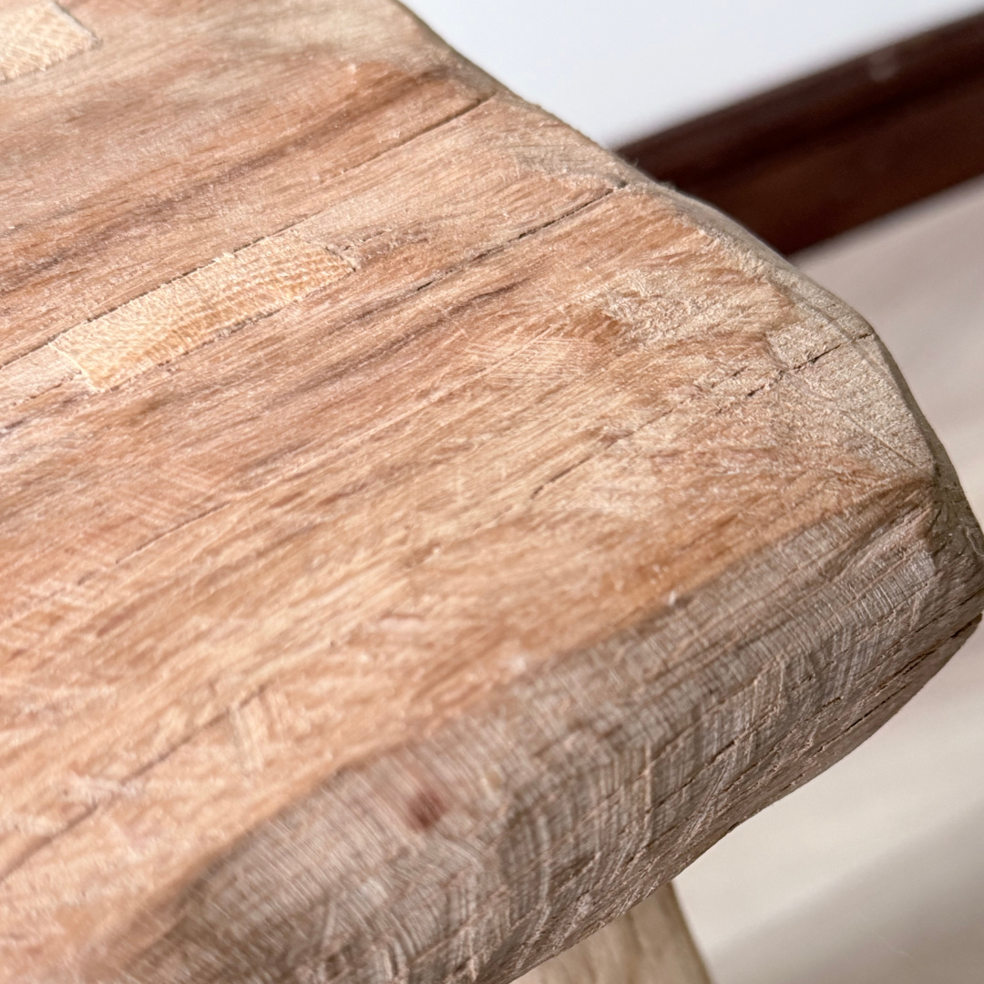 Handmade Red Oak Rustic Stool