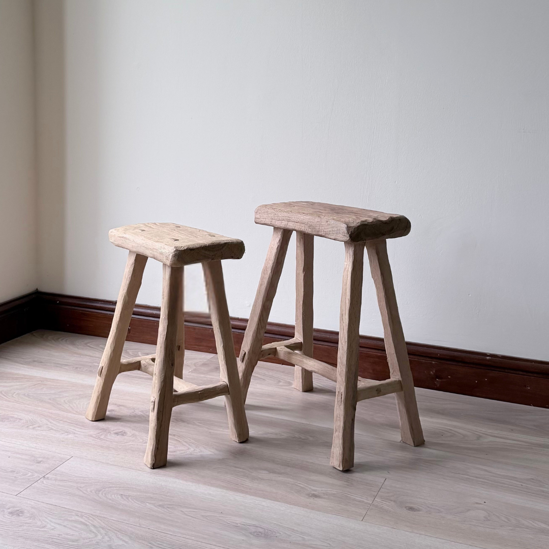 Handmade Oak Rustic Stool