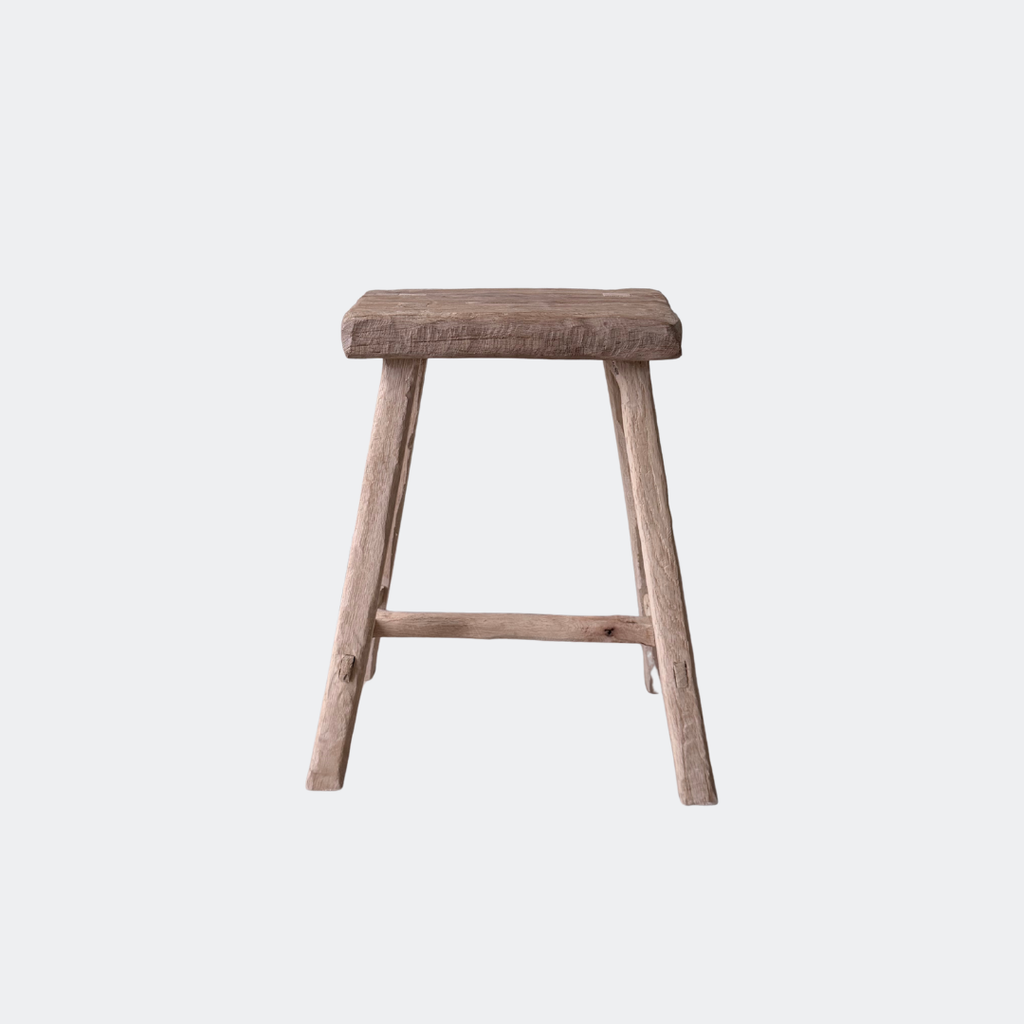 Handmade Red Oak Rustic Stool