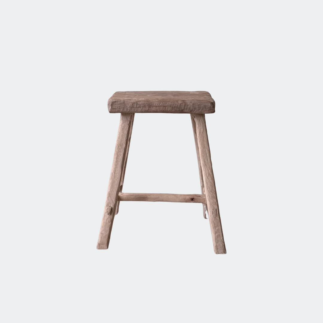 Handmade Red Oak Rustic Stool
