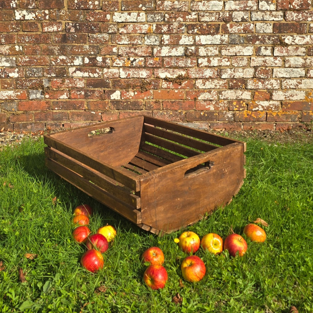 Slatted Orchard Crate, Reclaimed Wood