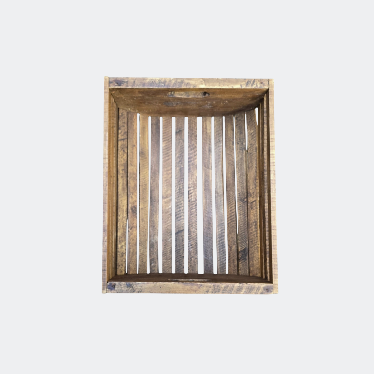 Slatted Orchard Crate, Reclaimed Wood