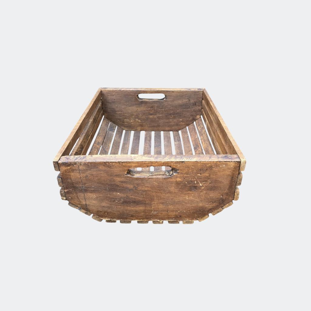 Slatted Orchard Crate, Reclaimed Wood