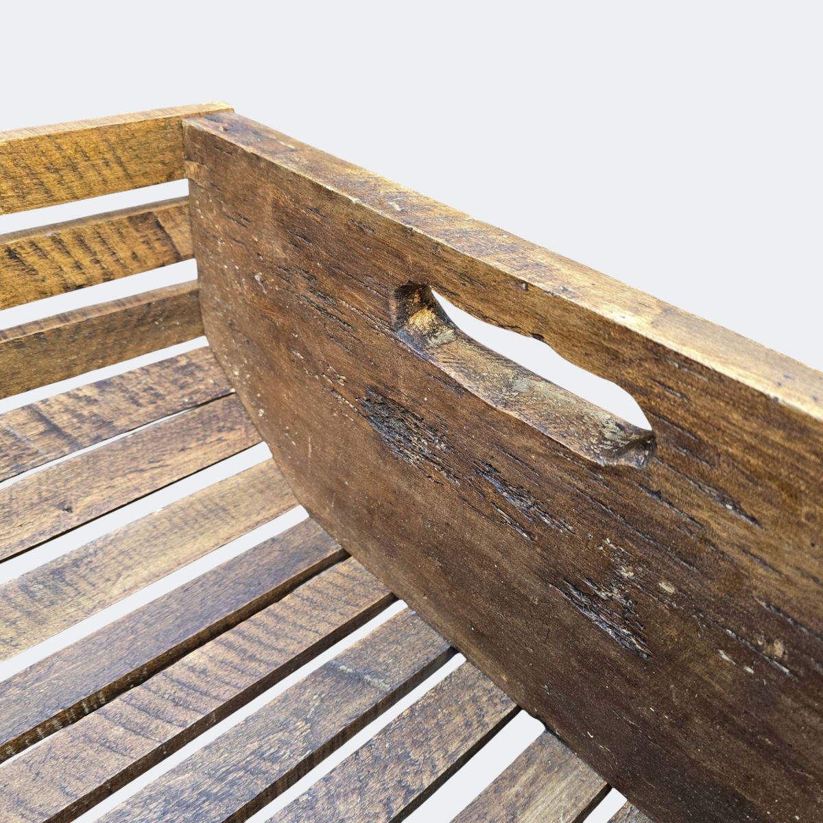 Slatted Orchard Crate, Reclaimed Wood