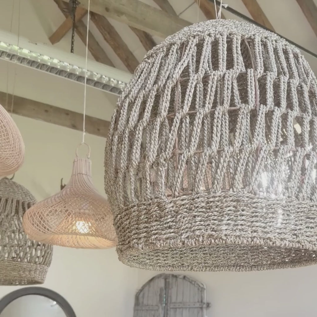 Handwoven Natural Seagrass Lampshade