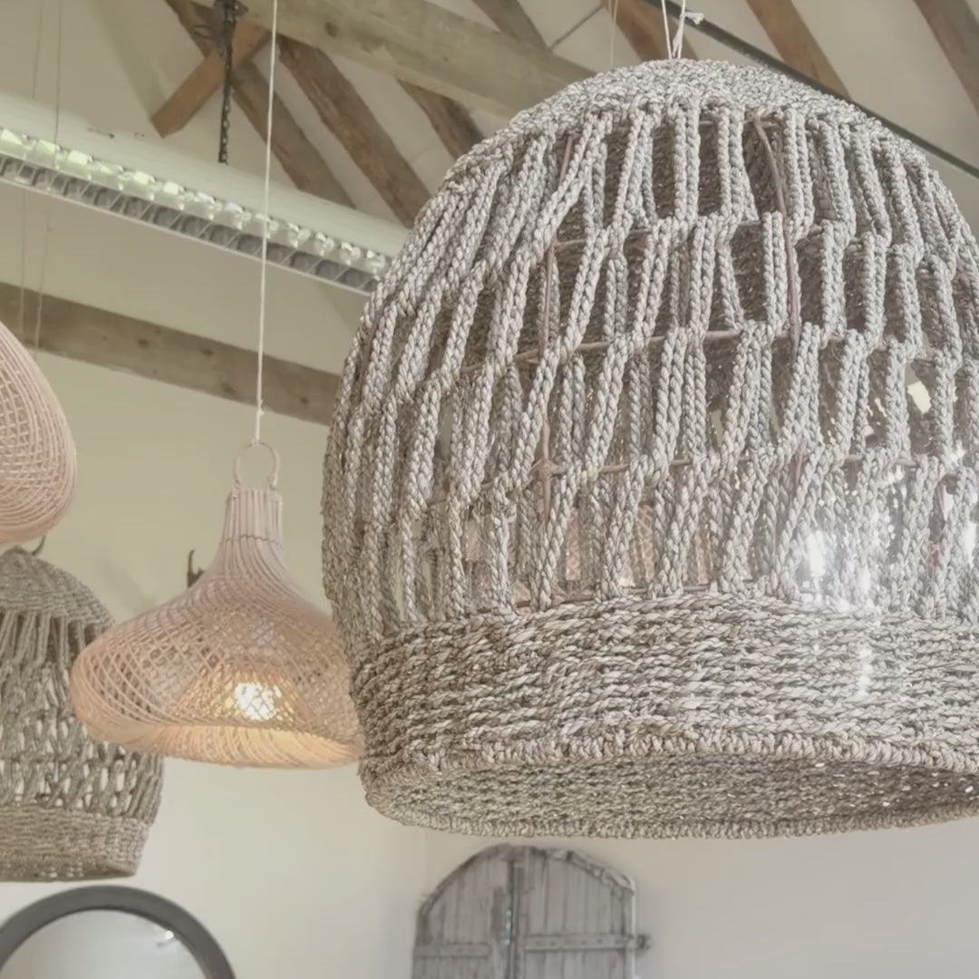Handwoven Natural Seagrass Lampshade