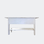 Vintage French Style Console Table | Reclaimed Armoire Wood & Antique Moulding