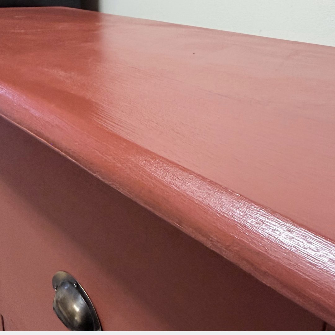 Red Solid Wood Chest of Drawers | 12-Drawer Farmhouse Storage Unit