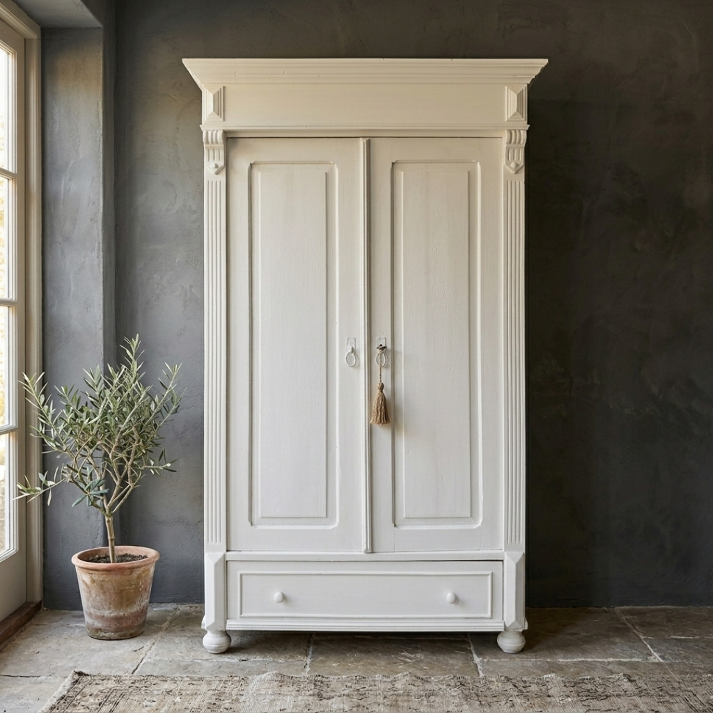 White Vintage Reclaimed Pine Cabinet