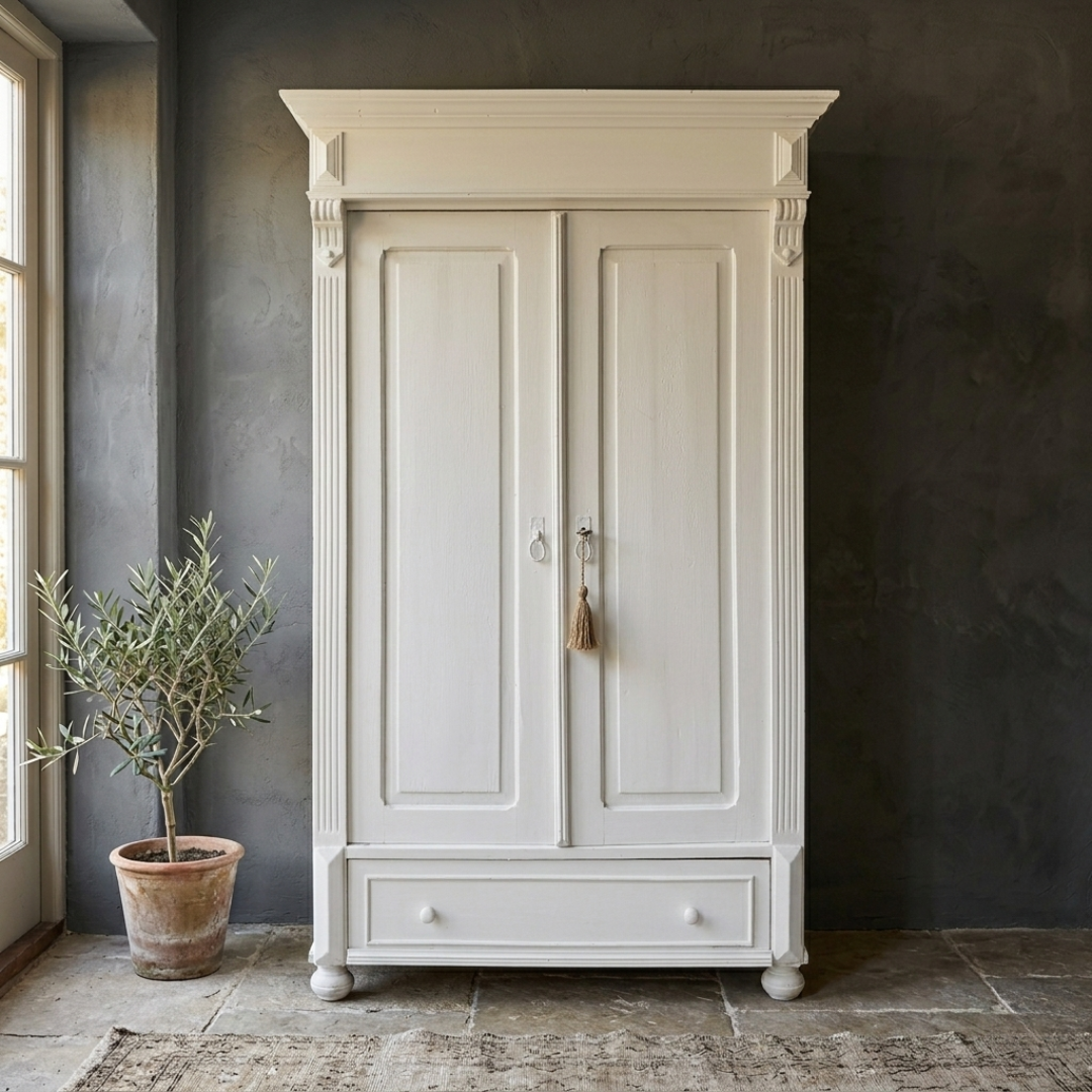 White Vintage Reclaimed Pine Cabinet