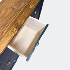 Black Twelve-Drawer Chest of Drawers — Handmade Solid Wood Storage
