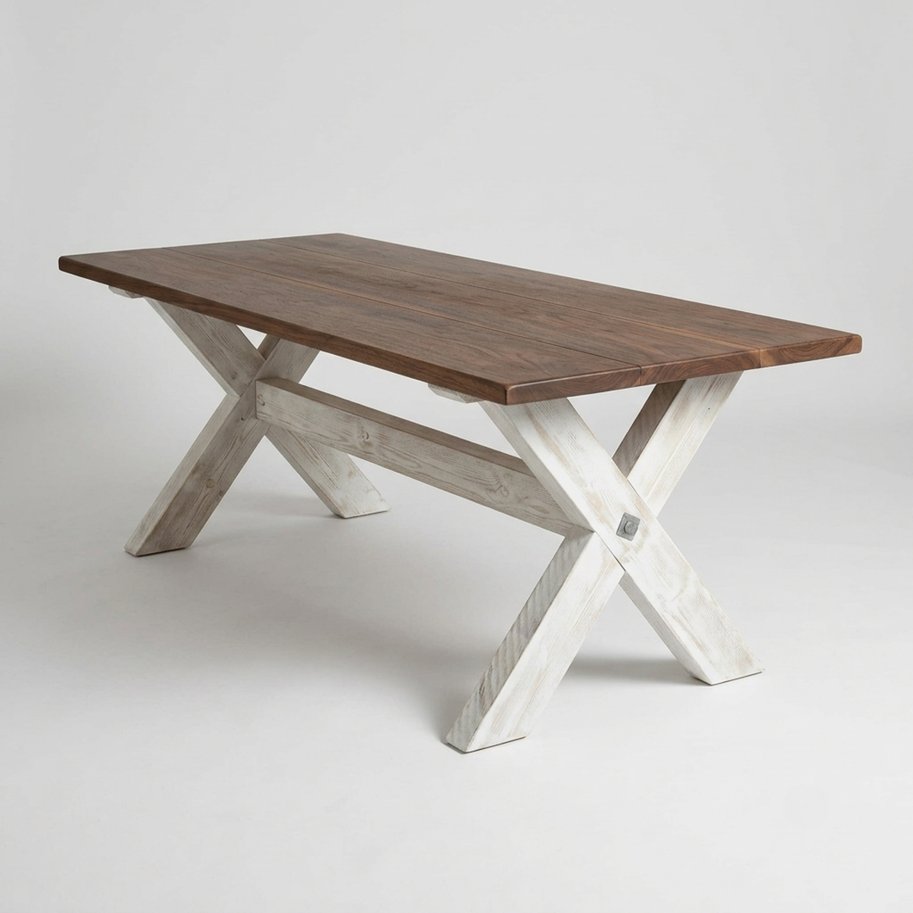 X-Frame Farmhouse Dining Table | Seats 6–10