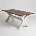 X-Frame Farmhouse Dining Table | Seats 6–10