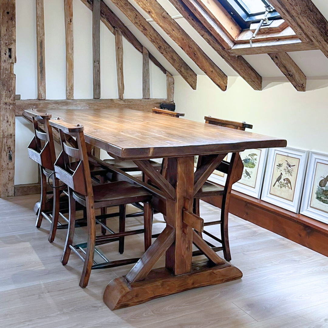 Reclaimed Pine Farmhouse Dining Table - Country Living