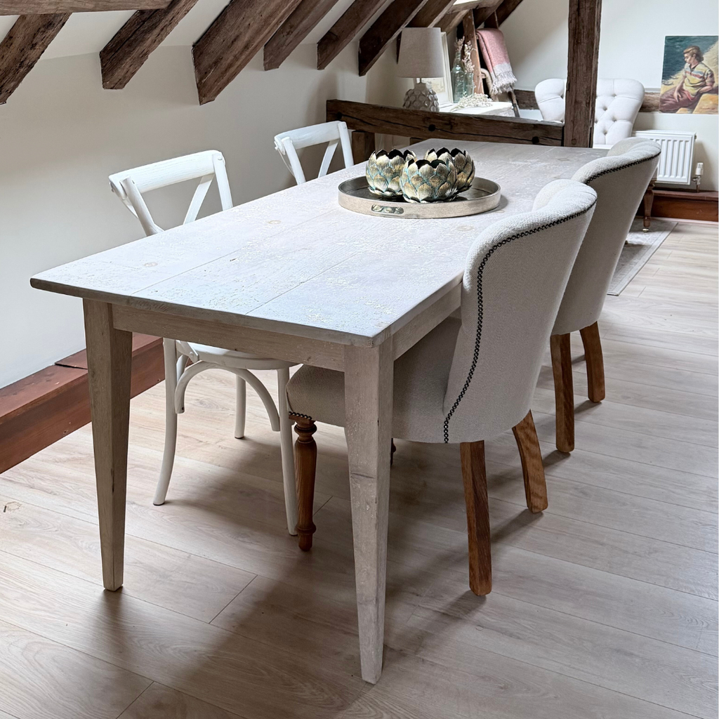 Herringbone Upholstered Dining Chair – UK Handmade