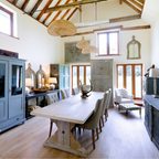 Handcrafted 10-Seater Rustic Dining Table – Whitewashed Reclaimed Pine, Made in UK