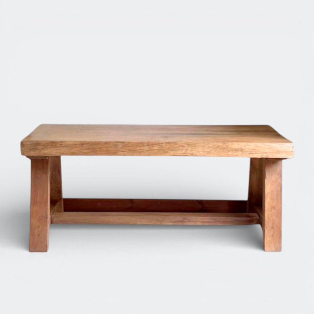 Reclaimed French Oak Butcher Table | 11cm Thick Live Edge