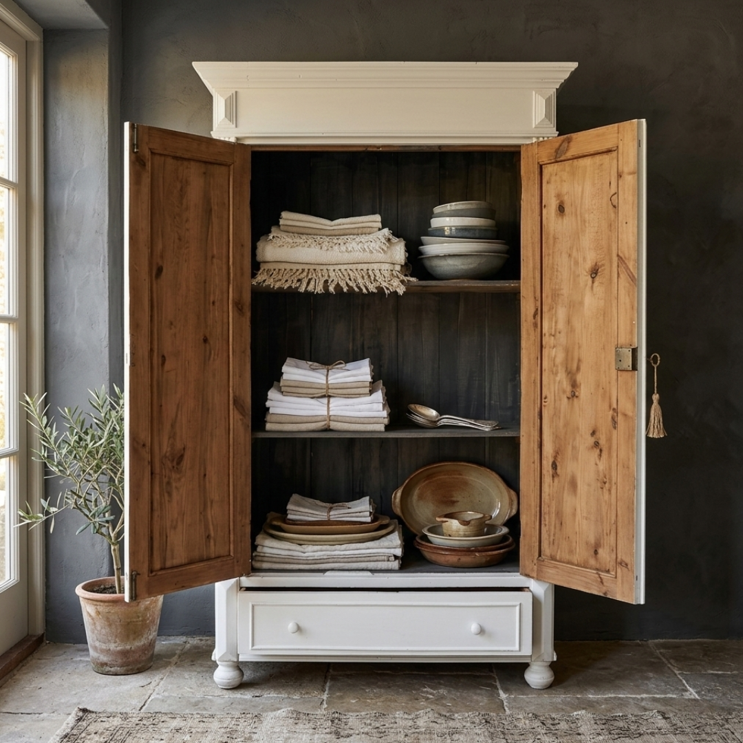 White Vintage Reclaimed Pine Cabinet