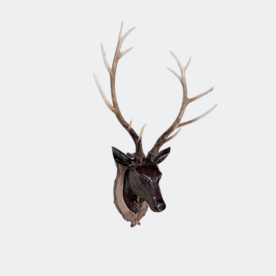 Decorative Stag Head Wall Mount - Resin Antlers